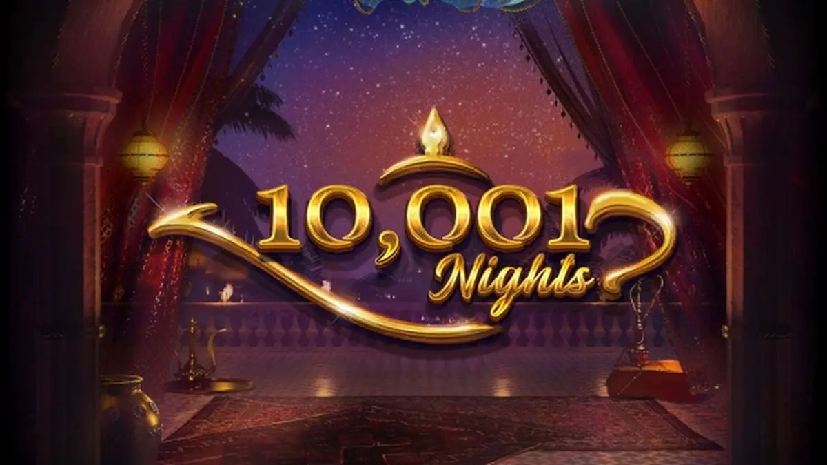 Tampilan visual slot 10,001 Nights dengan tema Timur Tengah