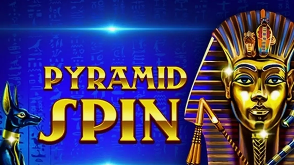 Tampilan visual mesin slot Pyramid Spin dengan tema piramida dan simbol emas.