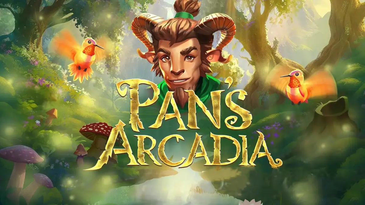 Pemandangan hutan mitis dalam slot Pan's Arcadia